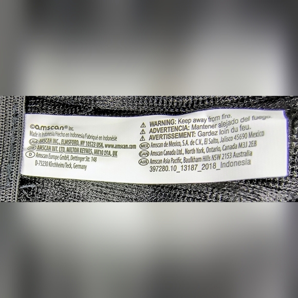 Amscan Black Ruffled Tutu Whimsigoth Goth Emo Cosplay Mini Skirt, OS - Picture 3 of 7